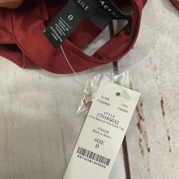 NWT WHITE HOUSE BLACK MARKET SILK TOP - Picture 4 of 8